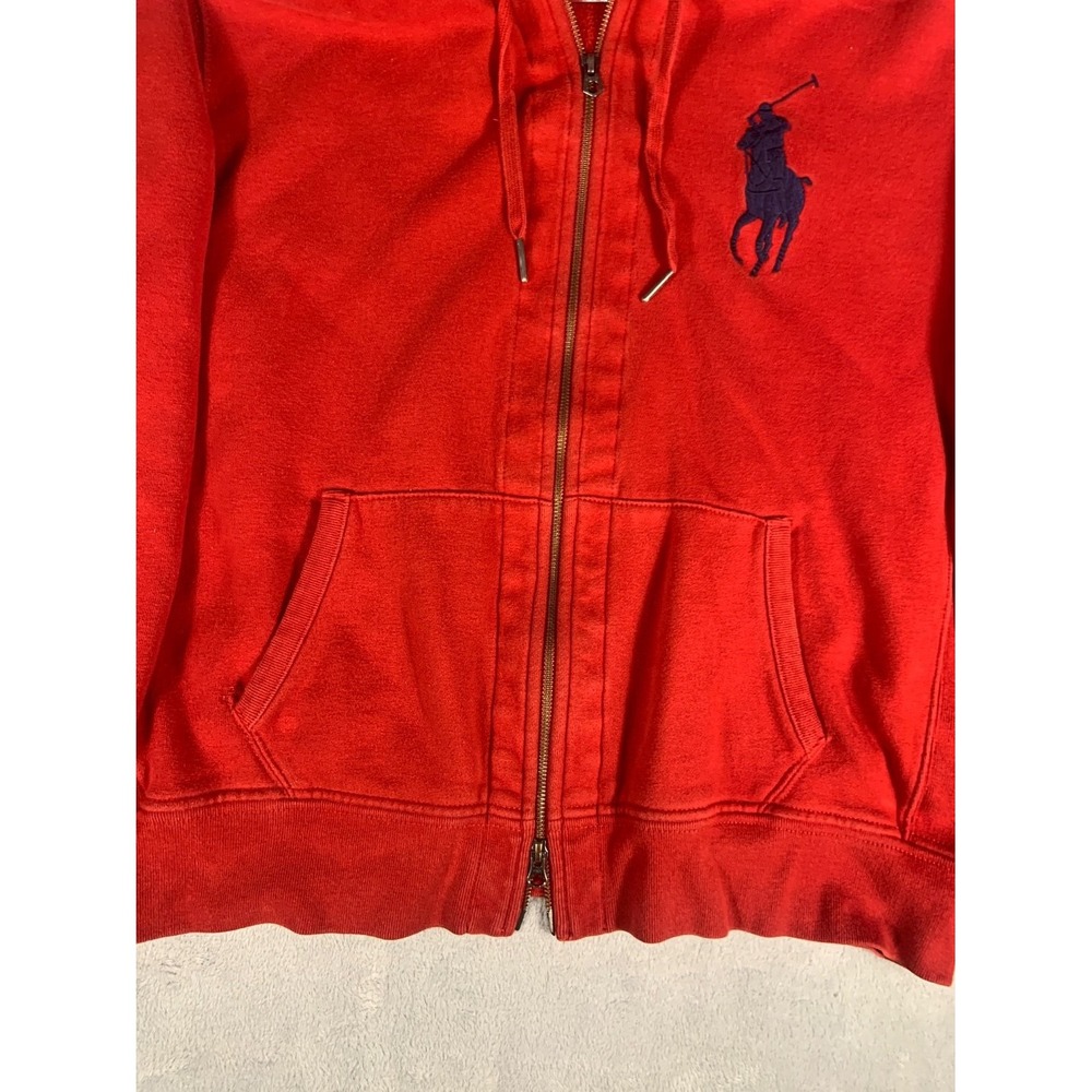 Polo Ralph Lauren Big Pony Hoodie Plaid Hood Red Men Size XL - Picture 4 of 10